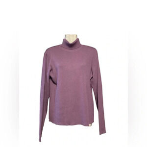 Barry Bricken Silk Blend Ribbed Turtleneck Sweater